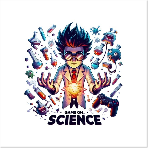 Chemical Concoction: 'Game On, Science' Theme Wall Art by WEARWORLD